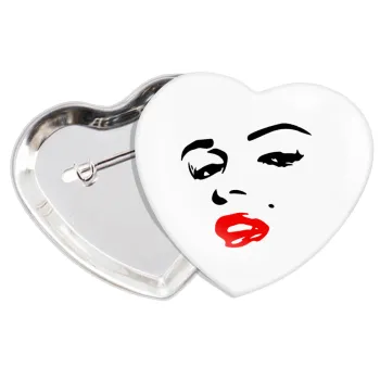 Marilyn Monroe, Κονκάρδα παραμάνα καρδιά (57x52mm)