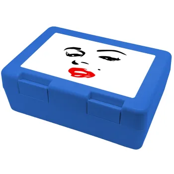 Marilyn Monroe, Παιδικό δοχείο κολατσιού ΜΠΛΕ 185x128x65mm (BPA free πλαστικό)