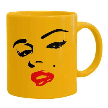Marilyn Monroe, Κούπα, κεραμική κίτρινη, 330ml