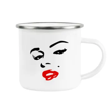 Marilyn Monroe, Metallic enamel cup white 360ml