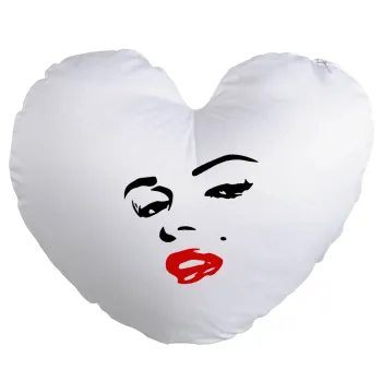 Marilyn Monroe, Μαξιλάρι καναπέ καρδιά 40x40cm περιέχεται το  γέμισμα