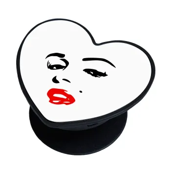 Marilyn Monroe, Phone Holders Stand  καρδιά Μαύρο Βάση Στήριξης Κινητού στο Χέρι