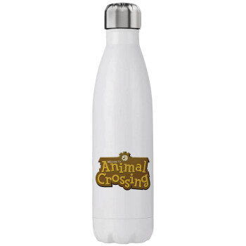 Animal Crossing, Μεταλλικό παγούρι θερμός (Stainless steel), διπλού τοιχώματος, 750ml