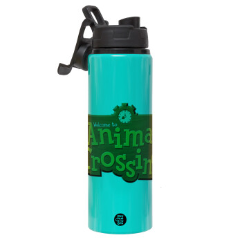 Animal Crossing, Metallic water bottle with safety lid, 850ml aluminum