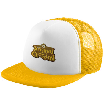 Animal Crossing, Καπέλο Soft Trucker με Δίχτυ Κίτρινο/White 