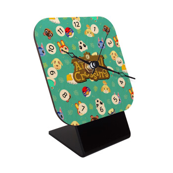 Animal Crossing, Επιτραπέζιο ρολόι σε φυσικό ξύλο (10cm)