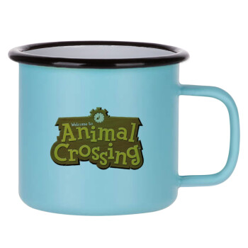 Animal Crossing, Κούπα Μεταλλική εμαγιέ ΜΑΤ σιέλ 360ml