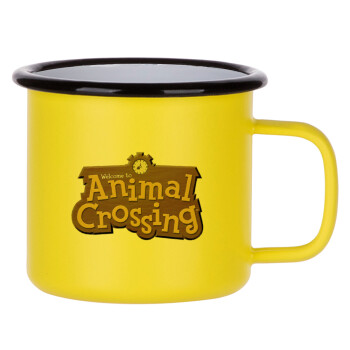 Animal Crossing, Κούπα Μεταλλική εμαγιέ ΜΑΤ Κίτρινη 360ml