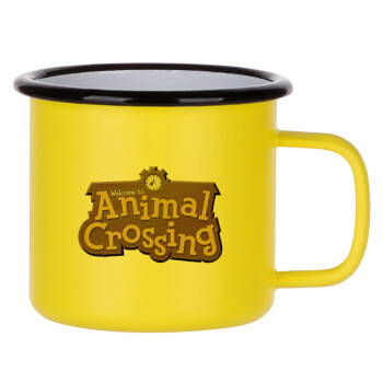 Animal Crossing, Metallic enamel MATT Yellow cup 360ml