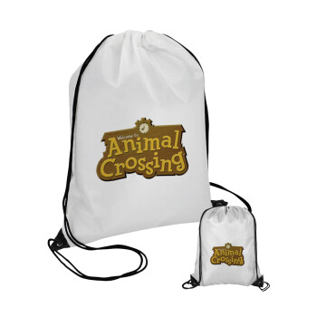 Animal Crossing, Τσάντα πουγκί με μαύρα κορδόνια 45χ35cm (1 τεμάχιο)