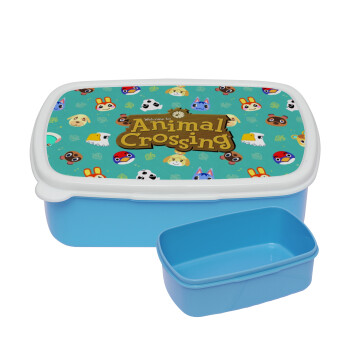 Animal Crossing, ΜΠΛΕ παιδικό δοχείο φαγητού (lunchbox) πλαστικό (BPA-FREE) Lunch Βox M18 x Π13 x Υ6cm