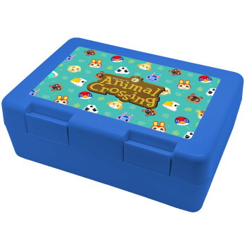 Animal Crossing, Παιδικό δοχείο κολατσιού ΜΠΛΕ 185x128x65mm (BPA free πλαστικό)