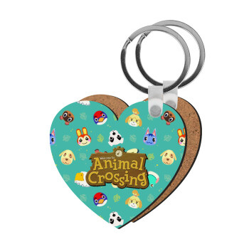 Animal Crossing, Μπρελόκ Ξύλινο καρδιά MDF