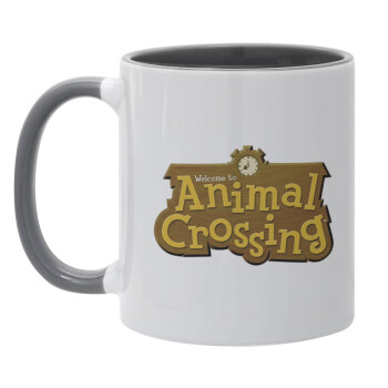 Animal Crossing, Κούπα χρωματιστή γκρι, κεραμική, 330ml