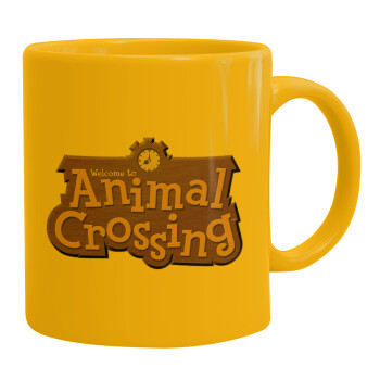 Animal Crossing, Ceramic coffee mug yellow, 330ml (1pcs)