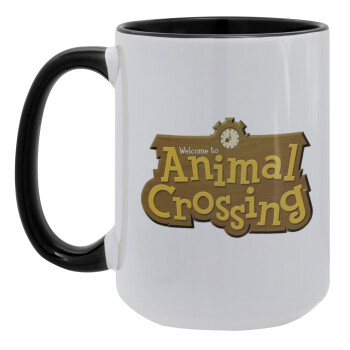 Animal Crossing, Κούπα Mega 15oz, κεραμική Μαύρη, 450ml