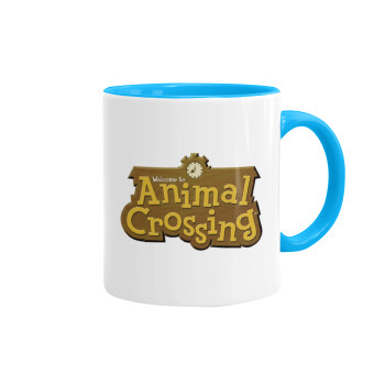 Animal Crossing, Κούπα χρωματιστή γαλάζια, κεραμική, 330ml