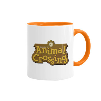 Animal Crossing, Mug colored orange, ceramic, 330ml