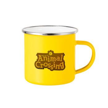 Animal Crossing, Κούπα Μεταλλική εμαγιέ Κίτρινη 360ml