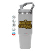 ΓΚΡΙ χρώματος Θερμός Ανοξείδωτο 890ml (30oz) με χερούλι