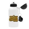 Metal water bottle, White, aluminum 500ml