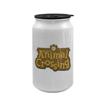 Animal Crossing, Κούπα ταξιδιού μεταλλική με καπάκι (tin-can) 500ml