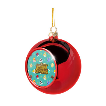 Animal Crossing, Χριστουγεννιάτικη μπάλα δένδρου Κόκκινη 8cm