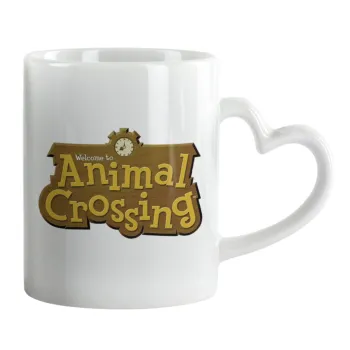 Animal Crossing, Mug heart handle, ceramic, 330ml