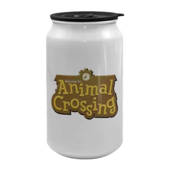 Animal Crossing, Κούπα ταξιδιού μεταλλική με καπάκι (tin-can) 500ml