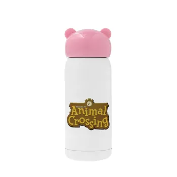 Animal Crossing, Ροζ ανοξείδωτο παγούρι θερμό (Stainless steel), 320ml
