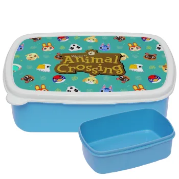 Animal Crossing, ΜΠΛΕ παιδικό δοχείο φαγητού (lunchbox) πλαστικό (BPA-FREE) Lunch Βox M18 x Π13 x Υ6cm