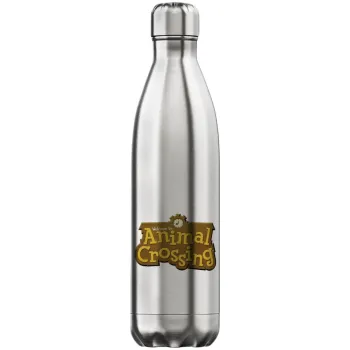 Animal Crossing, Μεταλλικό παγούρι θερμός Inox (Stainless steel), διπλού τοιχώματος, 750ml