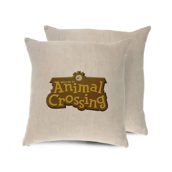 Animal Crossing, Μαξιλάρι καναπέ ΛΙΝΟ 40x40cm περιέχεται το  γέμισμα