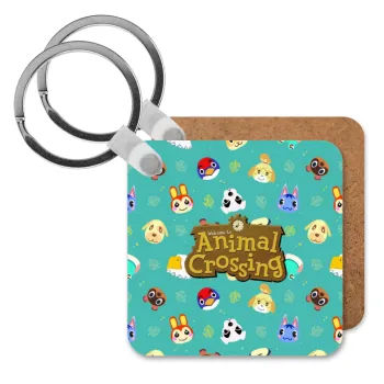 Animal Crossing, Μπρελόκ Ξύλινο τετράγωνο MDF