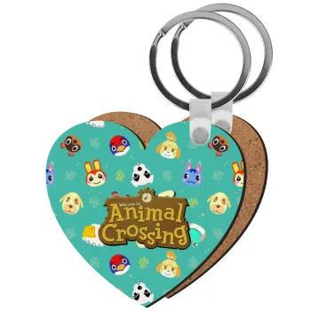 Animal Crossing, Μπρελόκ Ξύλινο καρδιά MDF