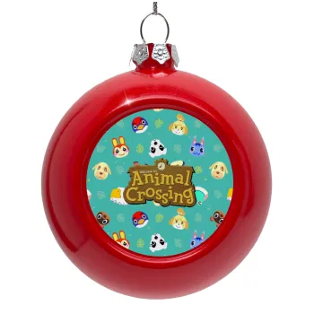 Animal Crossing, Red Christmas tree ornament bauble 8cm