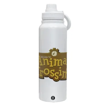 Animal Crossing, Θερμός 1L Ανοξείδωτο με Βάση Κινητού & Διπλά Τοιχώματα