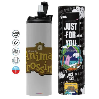 Animal Crossing, Tumbler stainless steel GREY 600ml