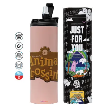 Animal Crossing, Tumbler stainless steel PINK 600ml