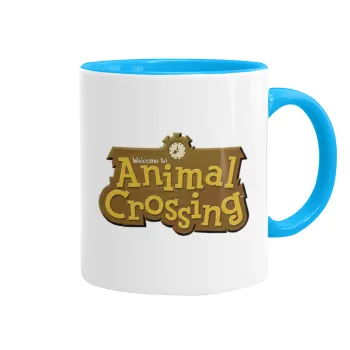 Animal Crossing, Mug colored light blue, ceramic, 330ml