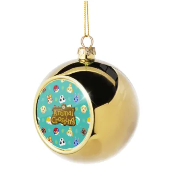 Animal Crossing, Golden Christmas tree ball ornament 8cm
