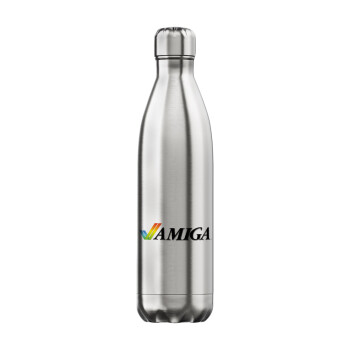 amiga, Μεταλλικό παγούρι θερμός Inox (Stainless steel), διπλού τοιχώματος, 750ml