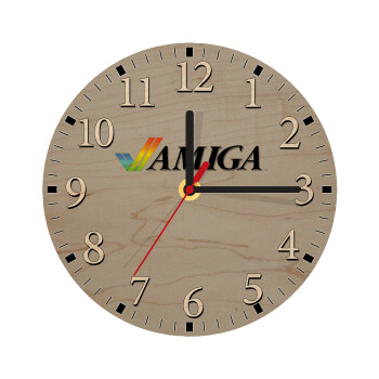amiga, Ρολόι τοίχου ξύλινο plywood (20cm)