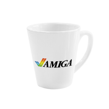 amiga, Κούπα κωνική Latte Λευκή, κεραμική, 300ml
