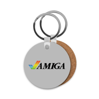 amiga, Μπρελόκ Ξύλινο στρογγυλό MDF Φ5cm