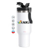 Mega Stainless steel Tumbler with lid, double wall 1,2L
