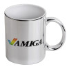 Mug ceramic, silver mirror, 330ml
