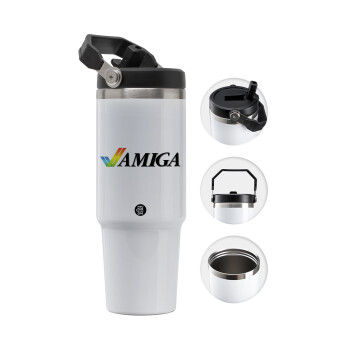 amiga, 30oz stainless Steel Tumbler with Handle
