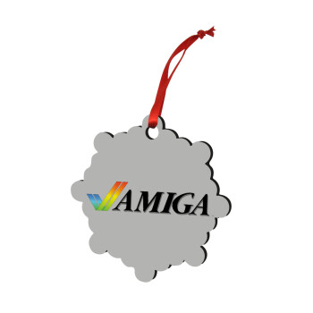 amiga, Christmas ornament snowflake wooden 7.5cm