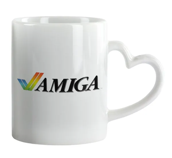 amiga — Mug heart handle, ceramic, 330ml